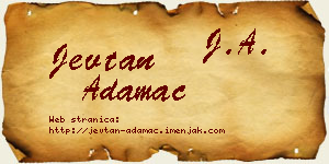 Jevtan Adamac vizit kartica